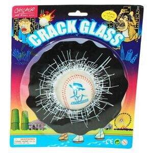 Vintage 3D Novelty Gift Toy Al Capone's Face - Cracked Glass Baseball In Window